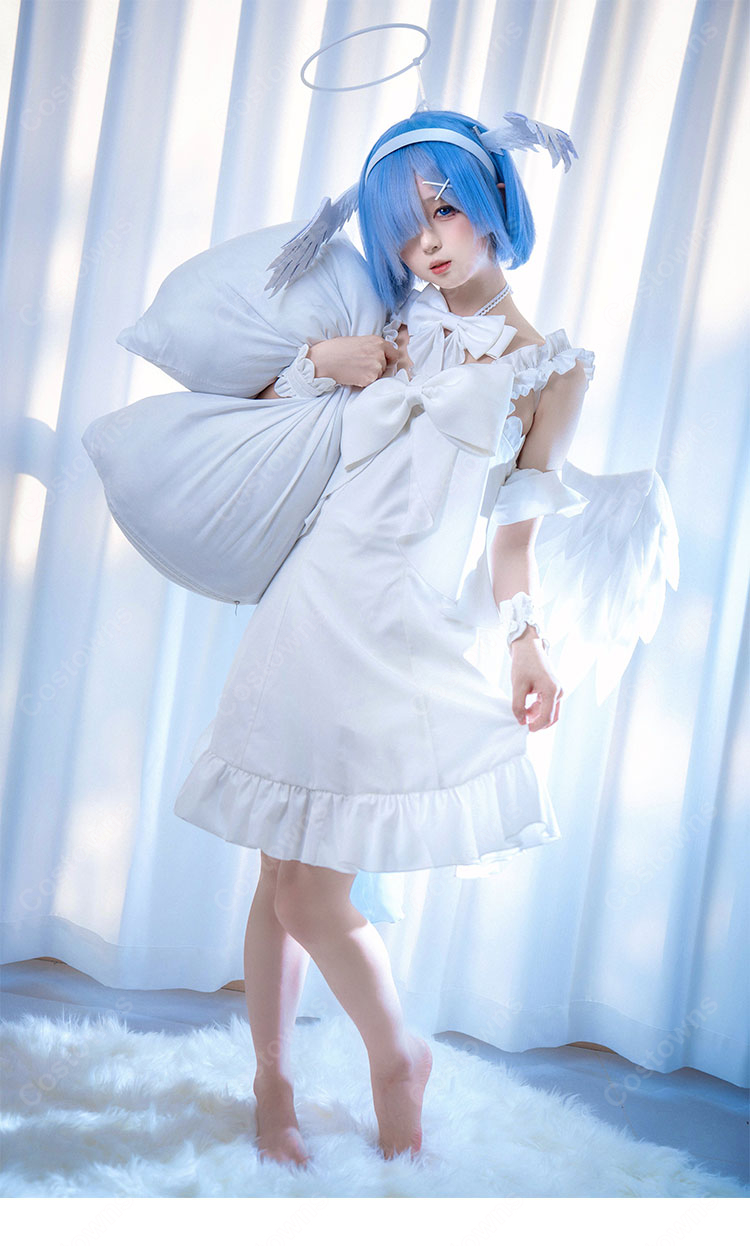 Re:ゼロから始める異世界生活 ラム&レム Sweet Angel ver. コスプレ衣装-7