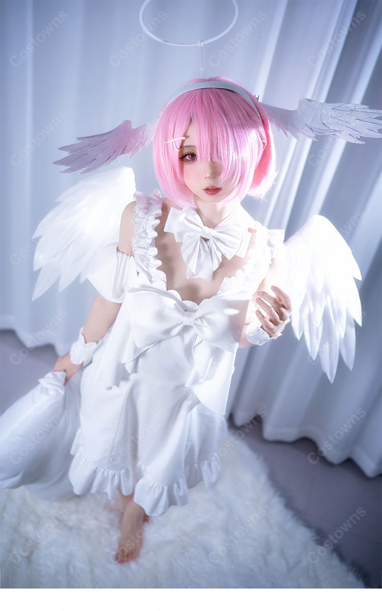 Re:ゼロから始める異世界生活 ラム&レム Sweet Angel ver. コスプレ衣装-2