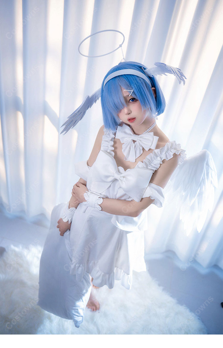 Re:ゼロから始める異世界生活 ラム&レム Sweet Angel ver. コスプレ衣装-4