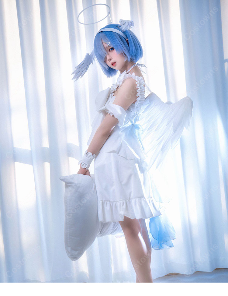 Re:ゼロから始める異世界生活 ラム&レム Sweet Angel ver. コスプレ衣装-5