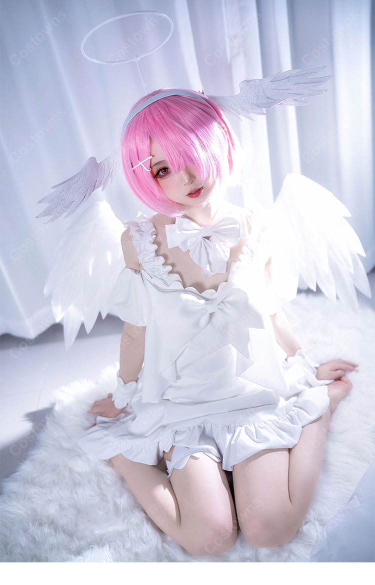 Re:ゼロから始める異世界生活 ラム&レム Sweet Angel ver. コスプレ衣装-3