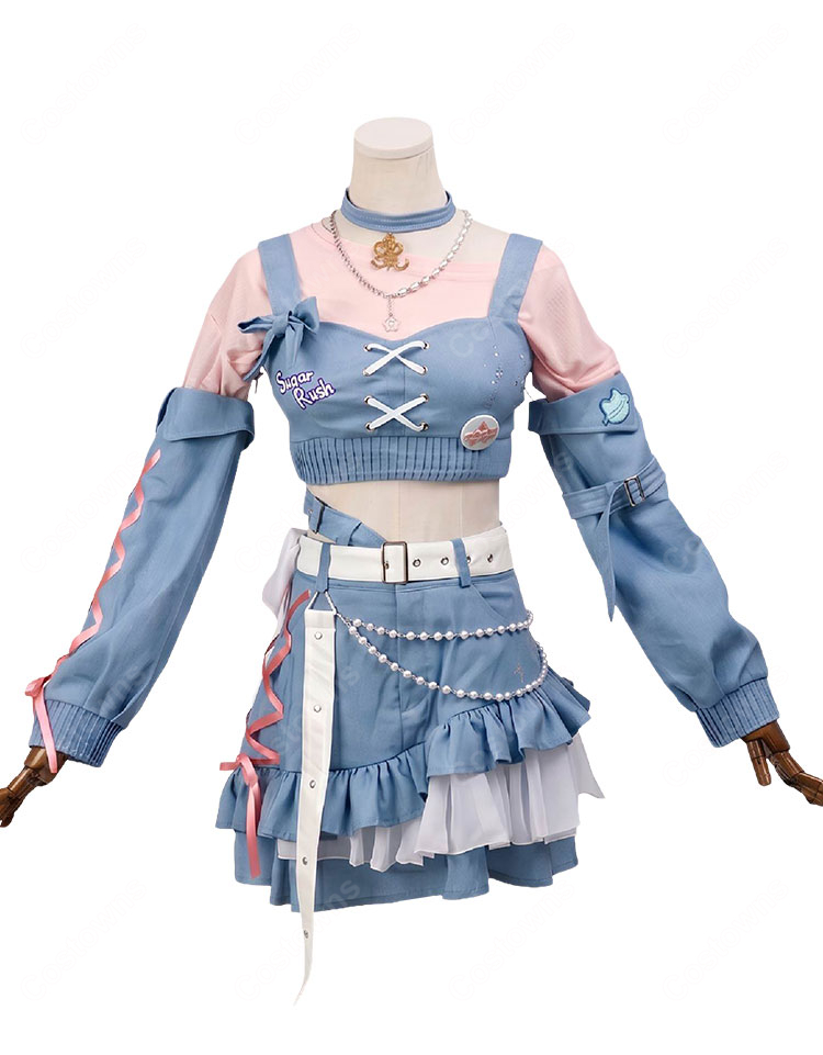 hololive さくらみこ miCometブランド 第二弾衣装 コスプレ衣装 ブルーセット S~XXL対応-2