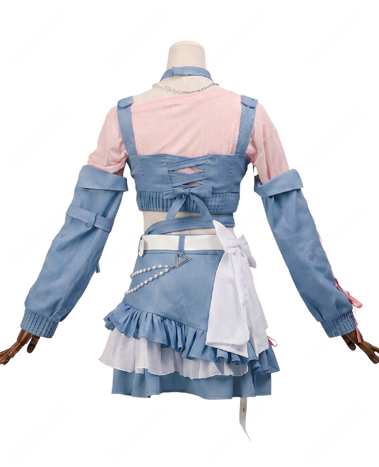 hololive さくらみこ miCometブランド 第二弾衣装 コスプレ衣装 ブルーセット S~XXL対応-3
