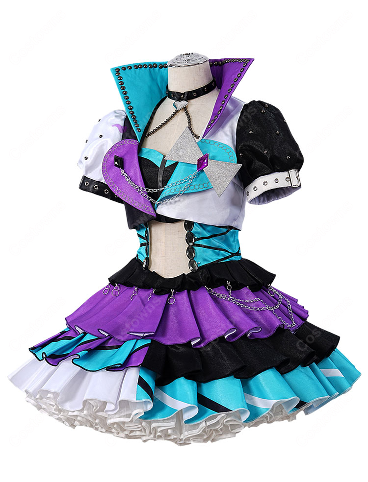 プリパラ 東堂シオン ベイビーモンスターサイリウムコーデ コスプレ衣装 撮影イベント向け-4
