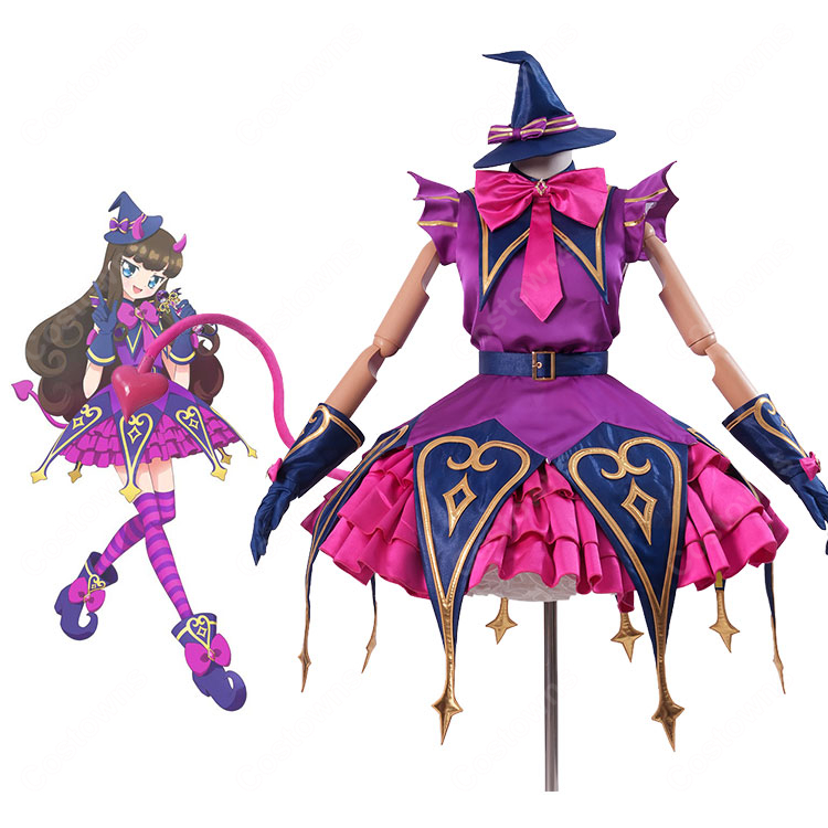 プリパラ 黒須あろま ホリックトリッククラシックサイリウムコーデ コスプレ衣装 悪魔風ステージ衣装-1