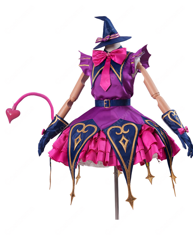プリパラ 黒須あろま ホリックトリッククラシックサイリウムコーデ コスプレ衣装 悪魔風ステージ衣装-3
