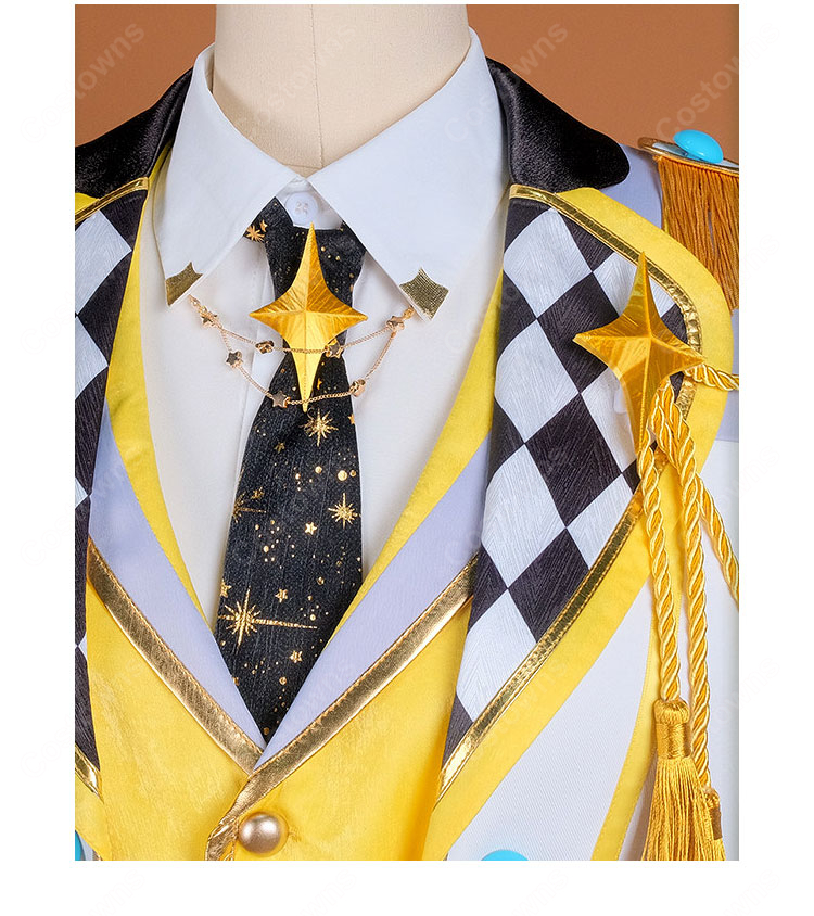 プロジェクトセカイ 鏡音レン ステージの王子様 特訓前 コスプレ衣装 希望のメッセンジャー衣装セット 撮影向け-5