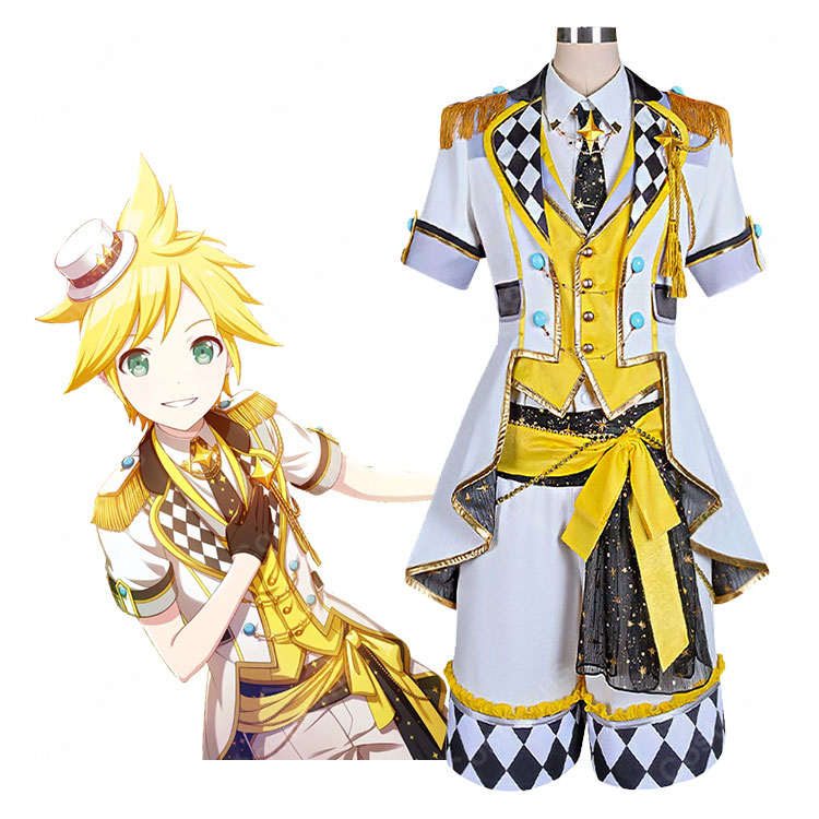 プロジェクトセカイ 鏡音レン ステージの王子様 特訓前 コスプレ衣装 希望のメッセンジャー衣装セット 撮影向け-1