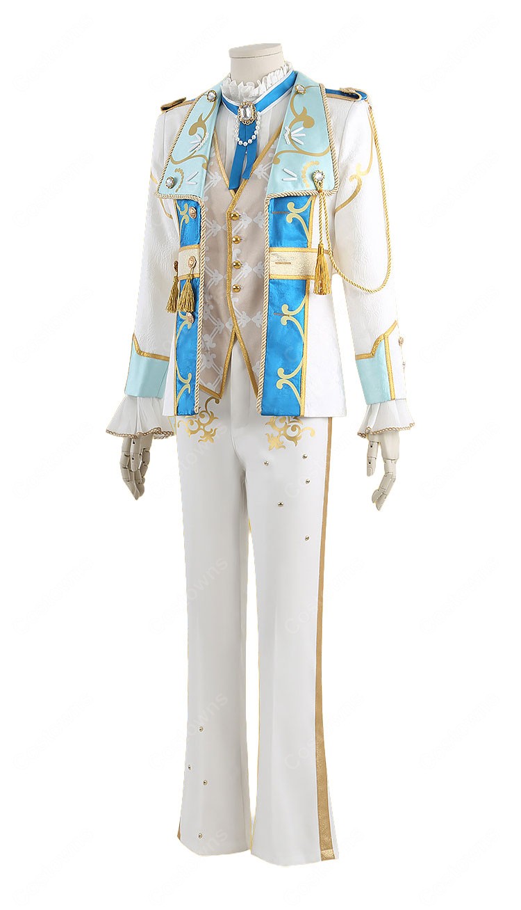 あんさんぶるスターズ！！ 天祥院英智・氷鷹北斗・朱桜司 プロローグのそのあとへ コスプレ衣装 白×ブルーの王子風セット-4
