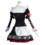 鳴潮 朽葉千咲 墜夢奇境 コスプレ衣装 メイド風フリルセット ブラック×レッド 小物付き イベント撮影向け その他 1