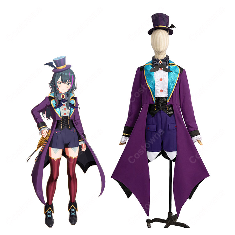 学園アイドルマスター 月村手毬 仮装狂騒曲 コスプレ衣装 ハロウィン風 帽子・ショートパンツ付き-1