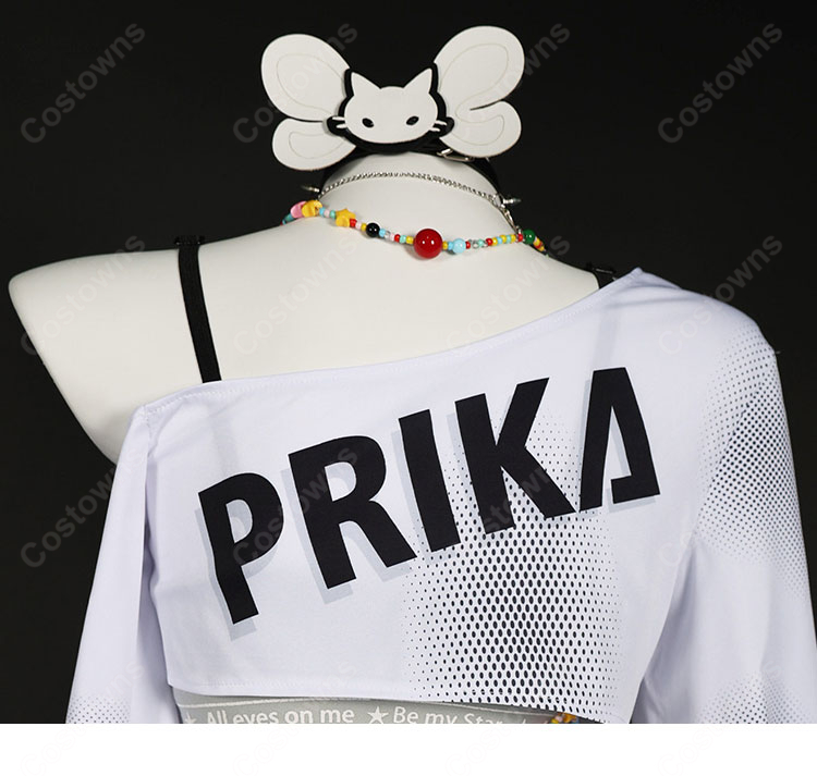勝利の女神:NIKKE プリカ コスプレ衣装 T.T. STARアイドル衣装 小物付きセット-8