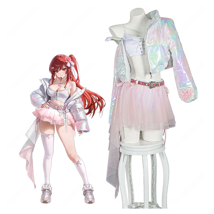 勝利の女神:NIKKE ラピ:レッドフード シャインライト コスプレ衣装 アイドル風チュールスカート付き-1