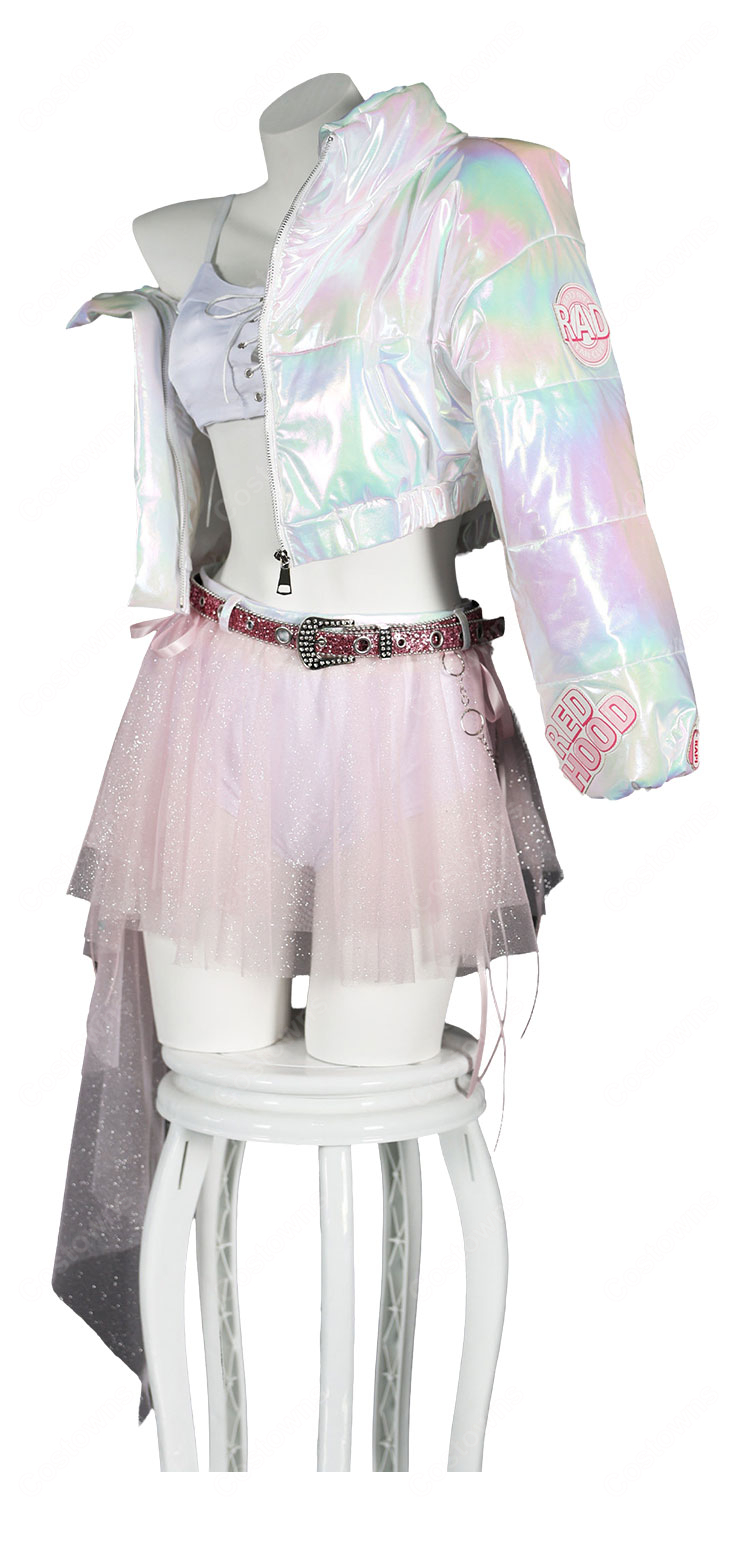 勝利の女神:NIKKE ラピ:レッドフード シャインライト コスプレ衣装 アイドル風チュールスカート付き-3