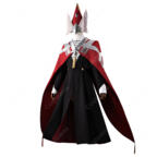 とんがり帽子のアトリエ イースヒース コスプレ衣装 魔警団副団長 赤黒ロングケープ・帽子・小道具付きセット