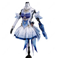原神 オデット コスプレ衣装 コロレフスキー劇団プリンシパル 青白バレエ風ドレス 髪飾り・手袋・装飾セット(原神 コスプレ衣装)