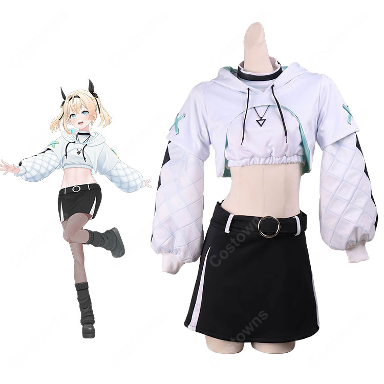 hololive ホロライブ 風真いろは コスプレ衣装 ポップダンス衣装Ver. 9点セット-1