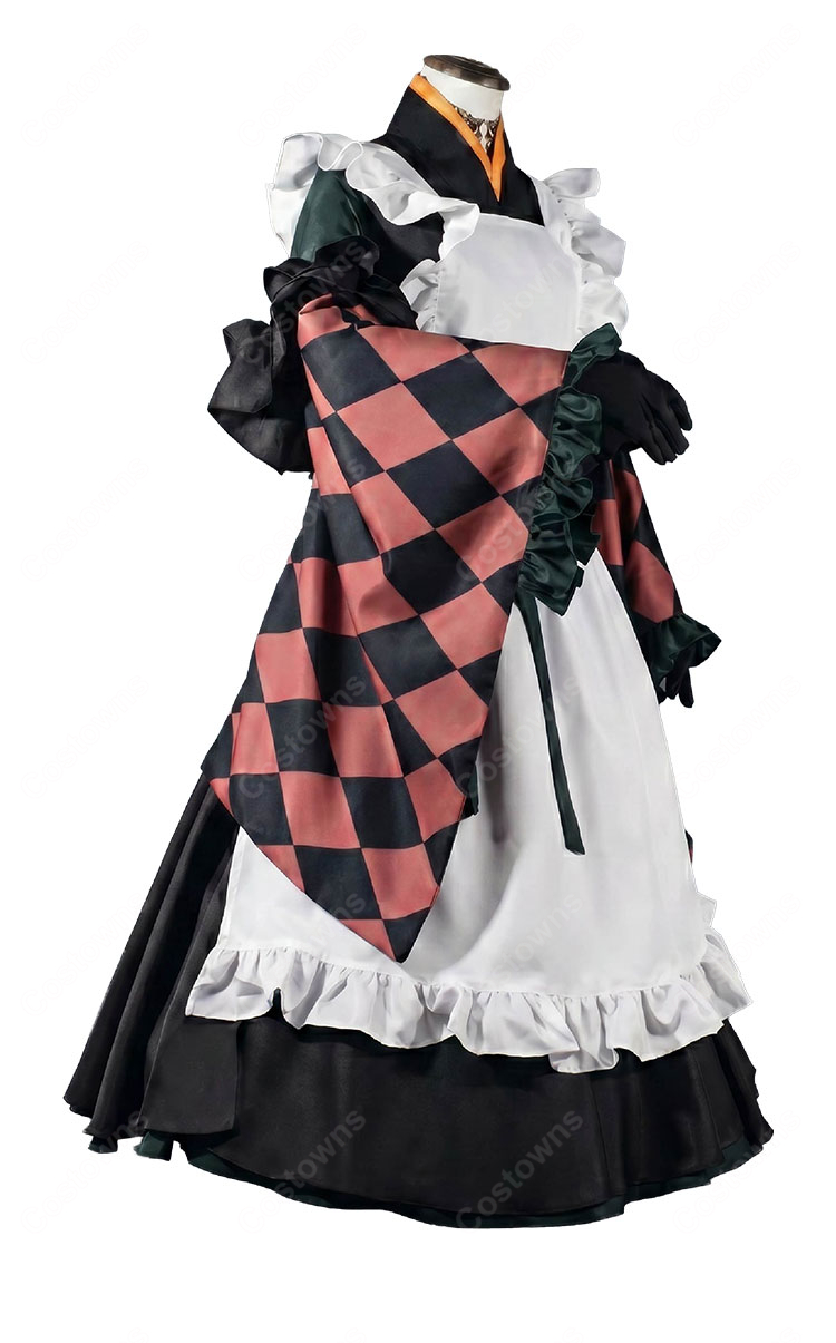 hololive ホロライブ 儒烏風亭らでん メイド服 コスプレ衣装-3