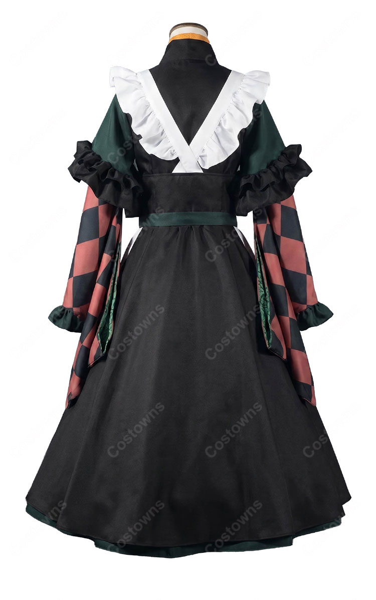 hololive ホロライブ 儒烏風亭らでん メイド服 コスプレ衣装-4