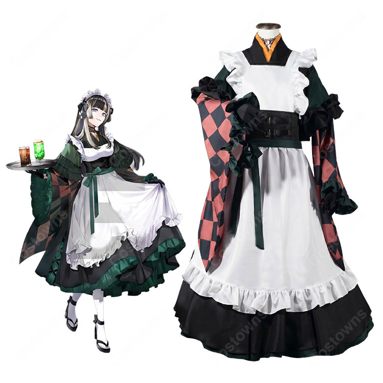hololive ホロライブ 儒烏風亭らでん メイド服 コスプレ衣装-1
