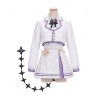 ホロライブ ラプラス・ダークネス ねぽっくす！キービジュアル衣装 コスプレ衣装 ホワイト×パープル7点セット(ホロライブ（hololive） コスプレ衣装)