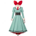 THE RIBBON HERO リボンヒーロー サファイア コスプレ衣装 変身前Ver. 大型赤リボン髪飾り付き S～XXL
