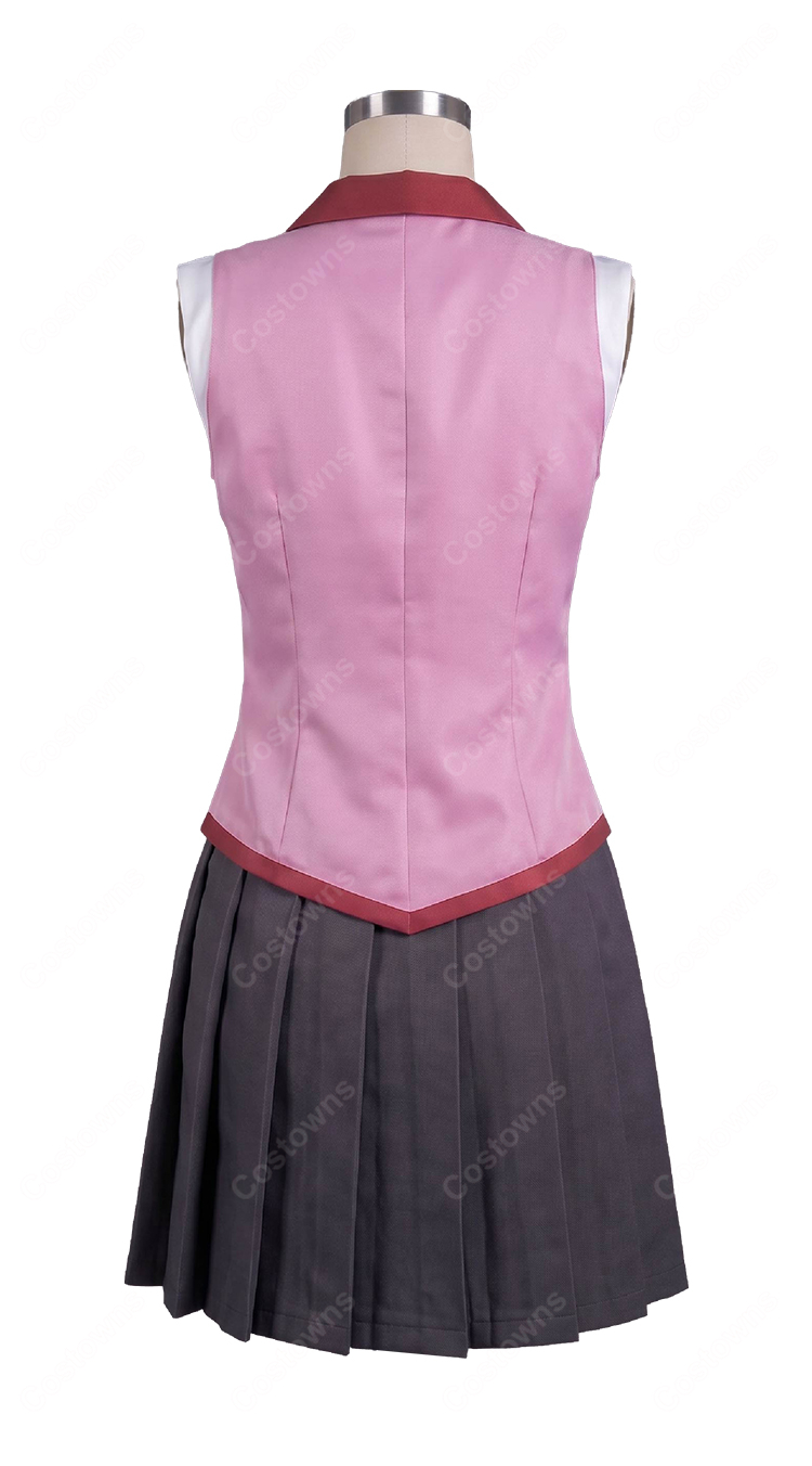 化物語 戦場ヶ原ひたぎ 私立直江津高校女子制服 コスプレ衣装 半袖・長袖・ノースリーブ3タイプ S～XXL-7