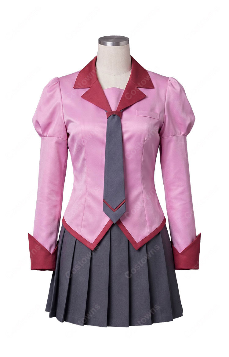 化物語 戦場ヶ原ひたぎ 私立直江津高校女子制服 コスプレ衣装 半袖・長袖・ノースリーブ3タイプ S～XXL-2