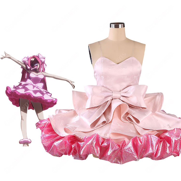 ALIEN STAGE Zombie Stage ミジ（MIZI）コスプレ衣装 ROUND 1 Candy Scar ピンクのステージドレスセット-1