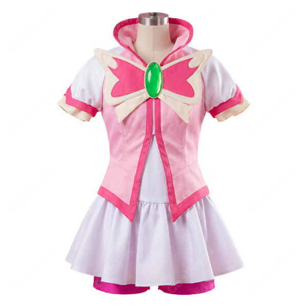 Yes！プリキュア5GoGo！ 夢原のぞみ（キュアドリーム）変身後Ver. コスプレ衣装 胸飾り・髪飾り付き7点セット イベント撮影向け元の画像