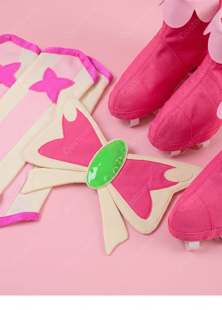 Yes!プリキュア5GoGo! 夢原のぞみ(キュアドリーム)変身後Ver. コスプレ衣装 胸飾り・髪飾り付き7点セット イベント撮影向け-10
