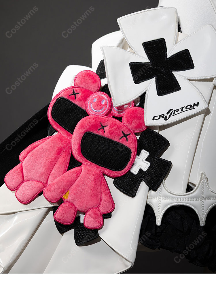 初音ミク GTプロジェクト レーシングミク 2026 カフェVer. コスプレ衣装 白黒フリル衣装5点セット S~XL対応-12