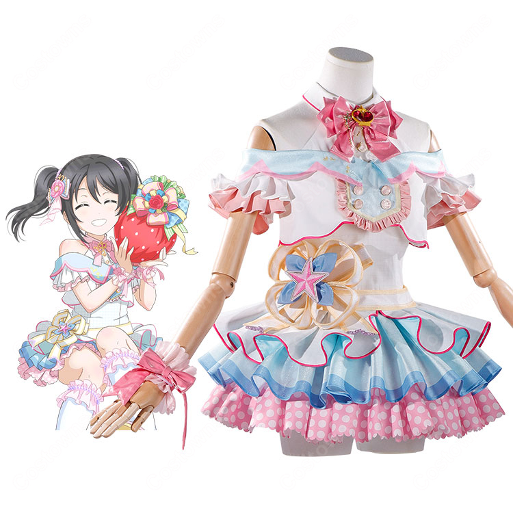 ラブライブ！スクールアイドルフェスティバル 矢澤にこ バースデーサプライズ／ビッグストロベリー♡ 覚醒後Ver. コスプレ衣装 アクセサリー付きセット-1