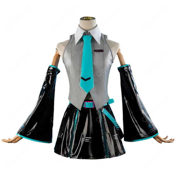 初音ミク V6 コスプレ衣装 パッケージビジュアルVer. トップス・スカート・アームカバー・レッグカバー付き オーダメイド可元の画像