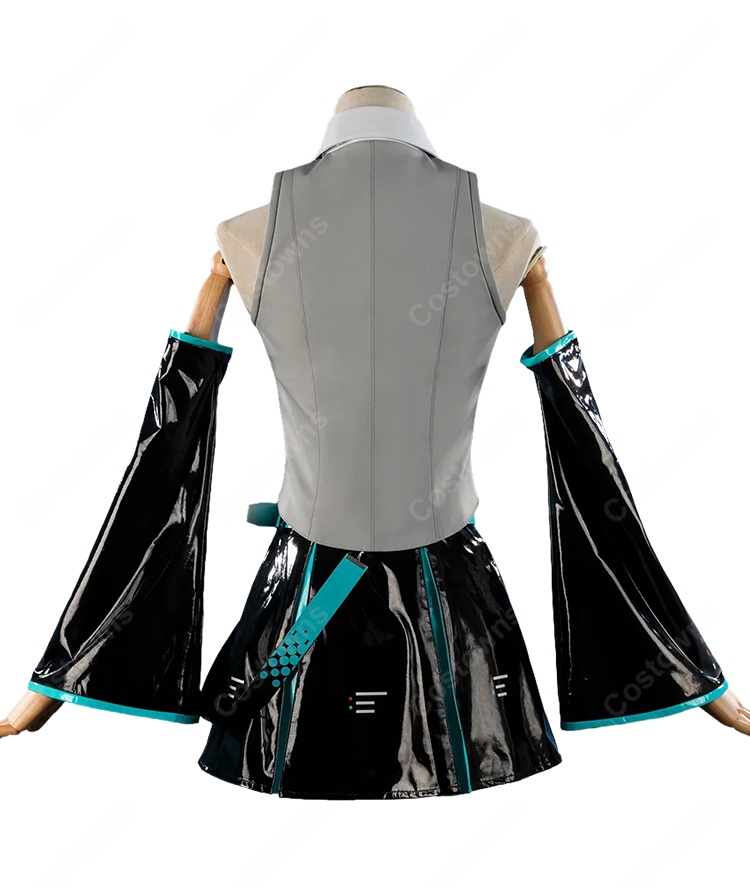 初音ミク V6 コスプレ衣装 パッケージビジュアルVer. トップス・スカート・アームカバー・レッグカバー付き-4