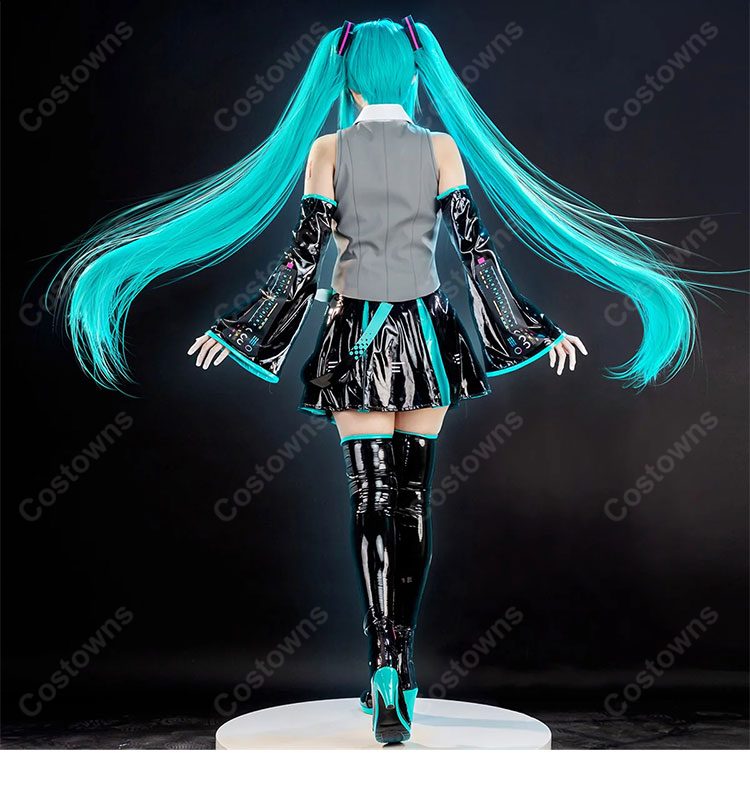 初音ミク V6 コスプレ衣装 パッケージビジュアルVer. トップス・スカート・アームカバー・レッグカバー付き-7