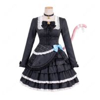 バーチャルYouTuber 結城さくな 第397代魔界至高天†サクモデウス・ビヨンド・ルシフェル† コスプレ衣装 ゴシックドレスセット(202×202)