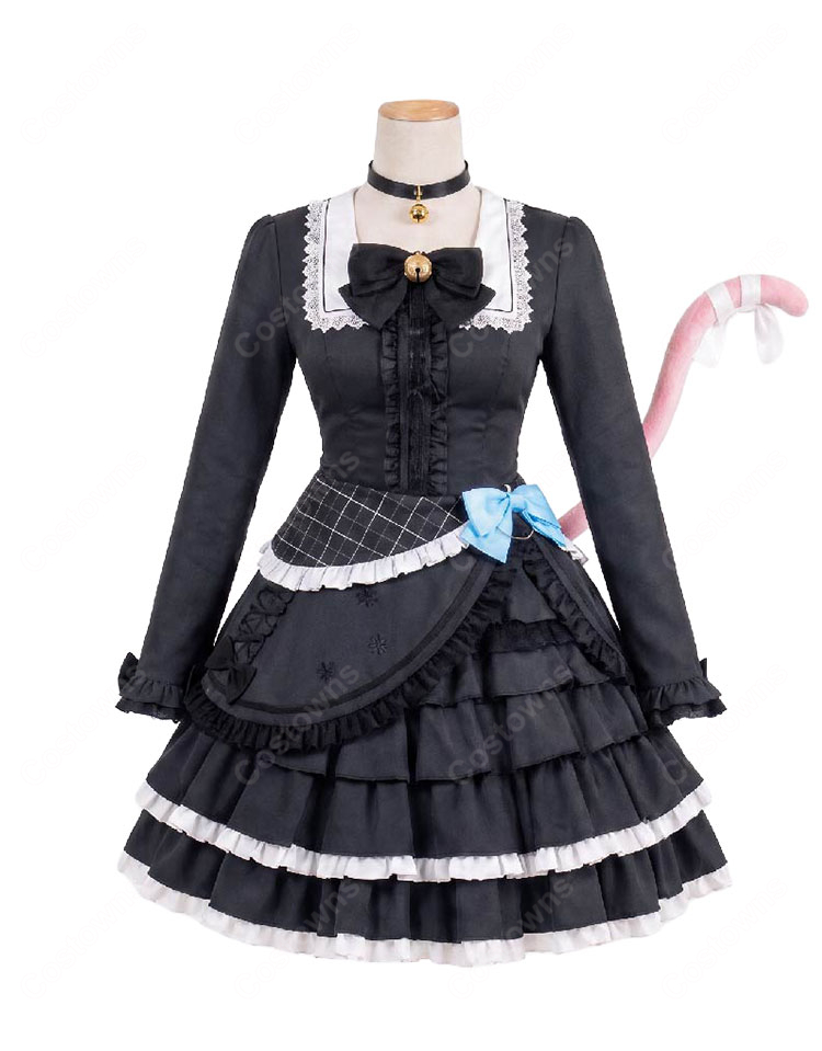 バーチャルYouTuber 結城さくな 第397代魔界至高天†サクモデウス・ビヨンド・ルシフェル† コスプレ衣装 ゴシックドレスセット-2