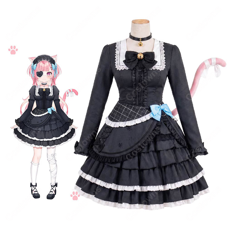 バーチャルYouTuber 結城さくな 第397代魔界至高天†サクモデウス・ビヨンド・ルシフェル† コスプレ衣装 ゴシックドレスセット-1