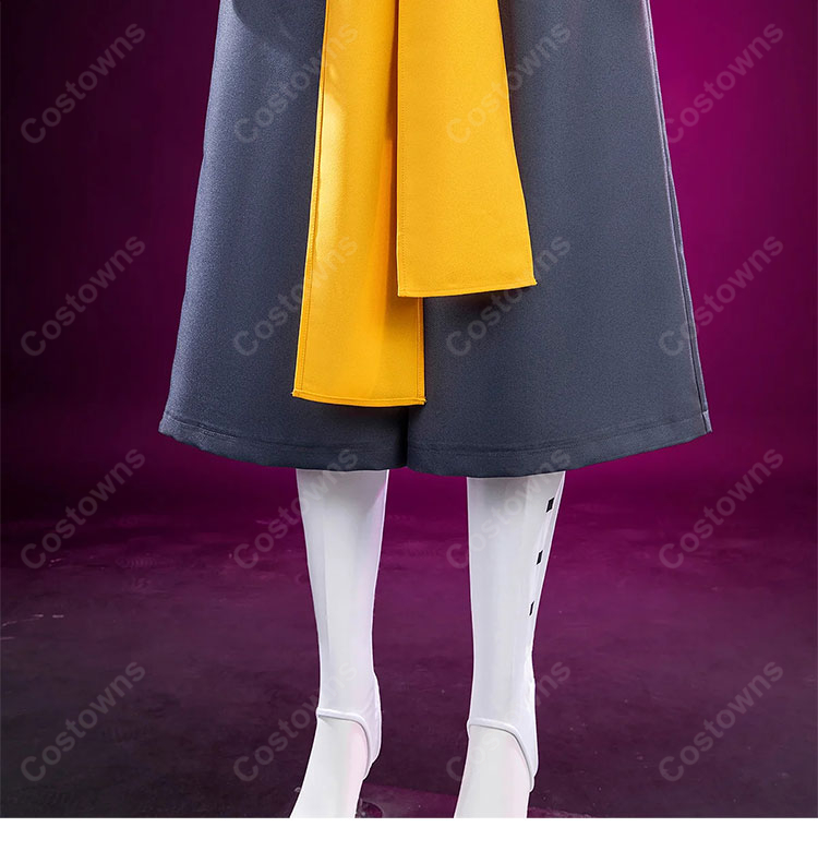 ガチアクタ キョウカ・ニジク コスプレ衣装 獄卒「赤角」1番隊隊長Ver. アウター・腰布・首飾り付きセット-16