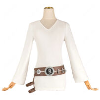 ONE PIECE ナミ コスプレ衣装 白い長袖ミニワンピース＆ベルトセット イベント・撮影向け(ONE PIECE（ワンピース） コスプレ衣装)