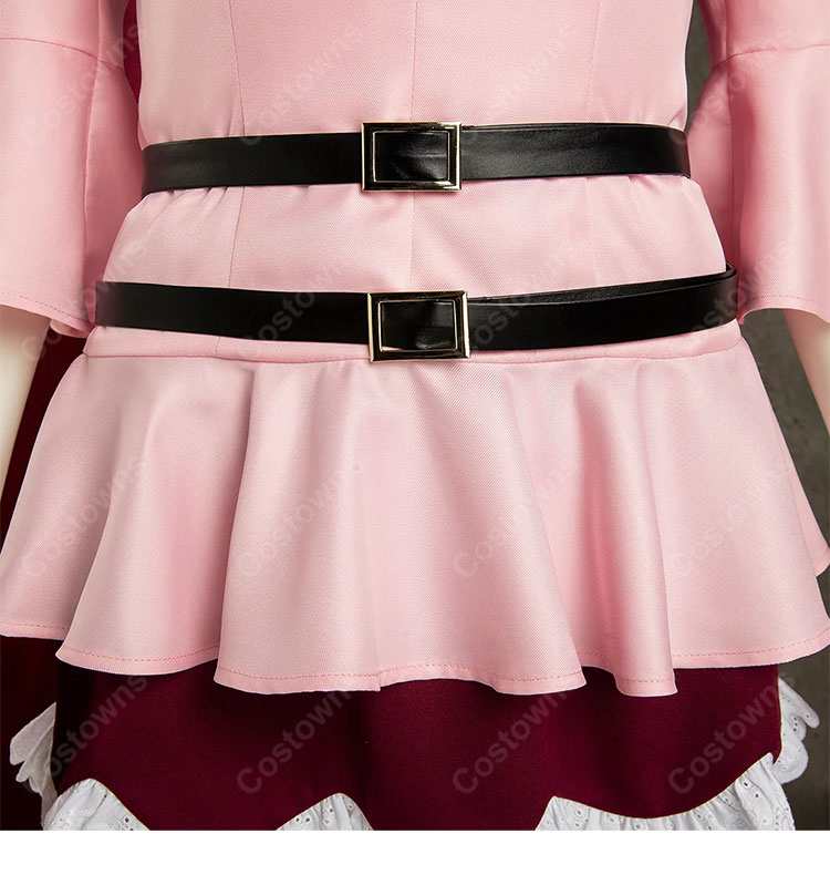 ONE PIECE ドレスローザ編 コアラ コスプレ衣装 革命軍・魚人空手師範代Ver. フリルトップス&帽子セット-6