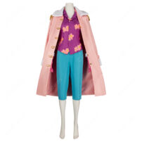 ONE PIECE たしぎ コスプレ衣装 海軍G-5支部大佐Ver. ピンクコート・眼鏡付きセット(ONE PIECE（ワンピース） コスプレ衣装)