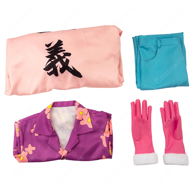 ONE PIECE たしぎ コスプレ衣装 海軍G-5支部大佐Ver. ピンクコート・眼鏡付きセット-13