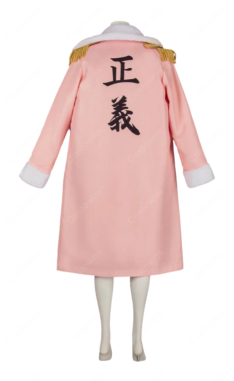 ONE PIECE たしぎ コスプレ衣装 海軍G-5支部大佐Ver. ピンクコート・眼鏡付きセット-4