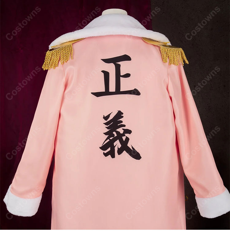 ONE PIECE たしぎ コスプレ衣装 海軍G-5支部大佐Ver. ピンクコート・眼鏡付きセット-9