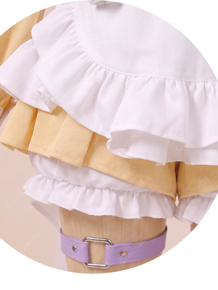 にじさんじ ぽめろ・ぱんち コスプレ衣装 魔法少女デビュー衣装Ver. フリル衣装・髪飾り・ソックス付き イベント撮影向け-6
