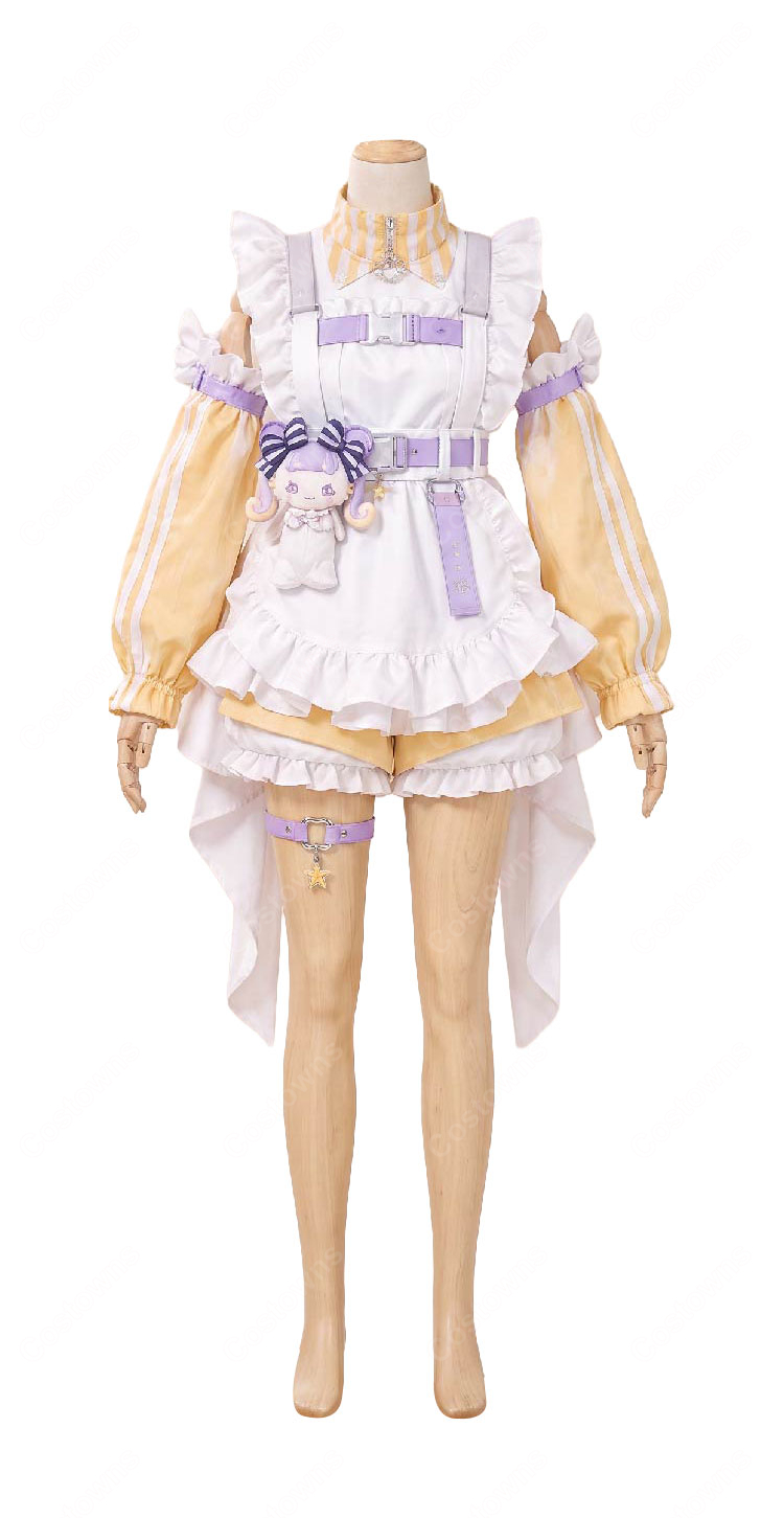 にじさんじ ぽめろ・ぱんち コスプレ衣装 魔法少女デビュー衣装Ver. フリル衣装・髪飾り・ソックス付き イベント撮影向け-2