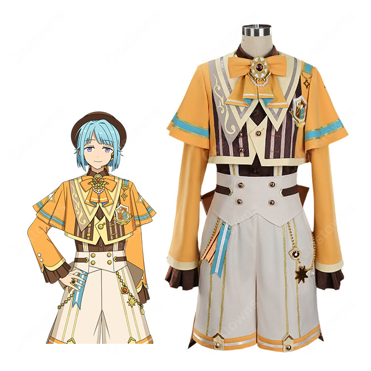 あんさんぶるスターズ!! MM Ra*bits衣装 コスプレ衣装 紫之 創・仁兎 なずな・天満 光・真白 友也 帽子付き-1