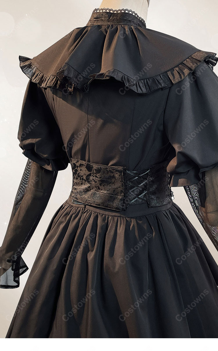Identity V 第五人格 庭師 エマ・ウッズ コスプレ衣装 モノクロのワルツ Infinity colors ver.-8